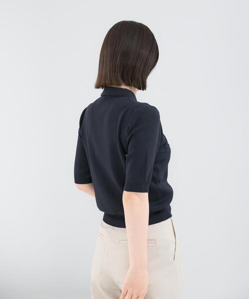 URBAN RESEARCH ROSSO WOMEN(アーバンリサーチ ロッソ)の「襟付コンパクト5分袖カーディガン(カーディガン/ボレロ・レディース・ネイビー/ベージュ/レッド・FREE)」の12枚目の写真