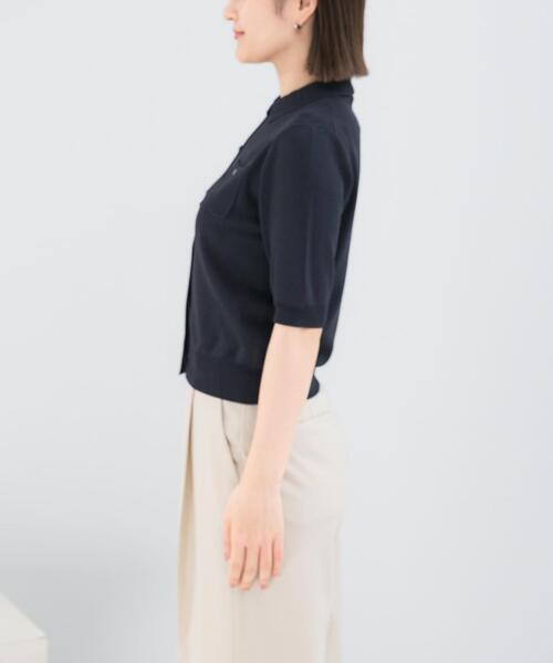 URBAN RESEARCH ROSSO WOMEN(アーバンリサーチ ロッソ)の「襟付コンパクト5分袖カーディガン(カーディガン/ボレロ・レディース・ネイビー/ベージュ/レッド・FREE)」の15枚目の写真
