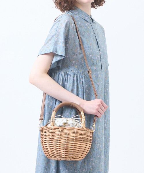 MACKINTOSH PHILOSOPHY(マッキントッシュ フィロソフィー)の「リバティプリントバスケットバッグ(トートバッグ・レディース・ダークネイビー/ホワイト系その他・FREE)」の5枚目の写真
