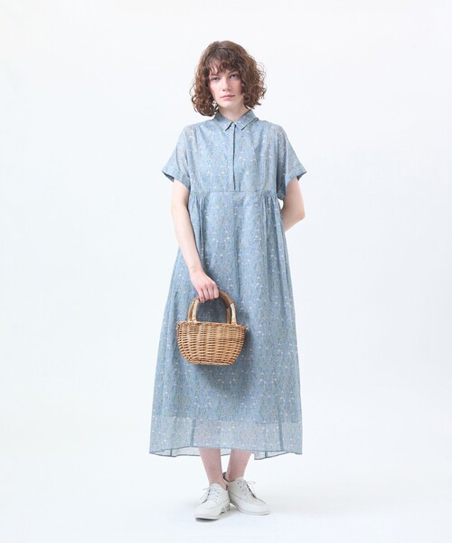 MACKINTOSH PHILOSOPHY(マッキントッシュ フィロソフィー)の「リバティプリントバスケットバッグ(トートバッグ・レディース・ダークネイビー/ホワイト系その他・FREE)」の6枚目の写真