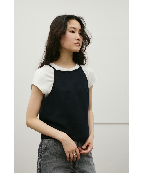 STYLEMIXER(スタイルミキサー)の「セットアップバイカラーキャミ(キャミソール・レディース・ホワイト/ベージュ/ネイビー・SMALL/MEDIUM)」の14枚目の写真