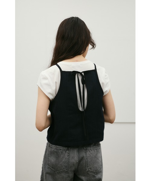STYLEMIXER(スタイルミキサー)の「セットアップバイカラーキャミ(キャミソール・レディース・ホワイト/ベージュ/ネイビー・SMALL/MEDIUM)」の7枚目の写真