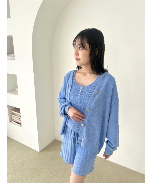SNIDEL HOME(スナイデルホーム)の「【ICESUMMER】【接触冷感】タンクトップ(ルームウェア/パジャマ・レディース・ホワイト/ブラウン/ピンク/ブルー・F)」の20枚目の写真