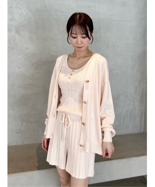 SNIDEL HOME(スナイデルホーム)の「【ICESUMMER】【接触冷感】タンクトップ(ルームウェア/パジャマ・レディース・ホワイト/ブラウン/ピンク/ブルー・F)」の16枚目の写真