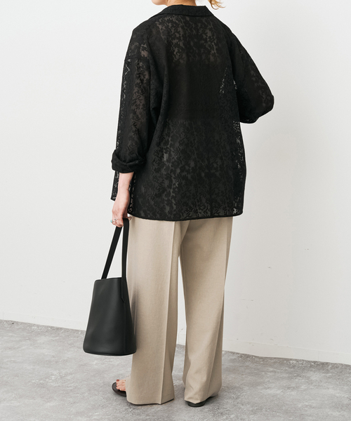 Spick & Span(スピックアンドスパン)の「《34サイズ登場 / 追加》PEウォッシャブルイージースラックスパンツ(スラックス・レディース・ブラウン/ベージュ/チャコールグレー・40/38/36/34)」の8枚目の写真