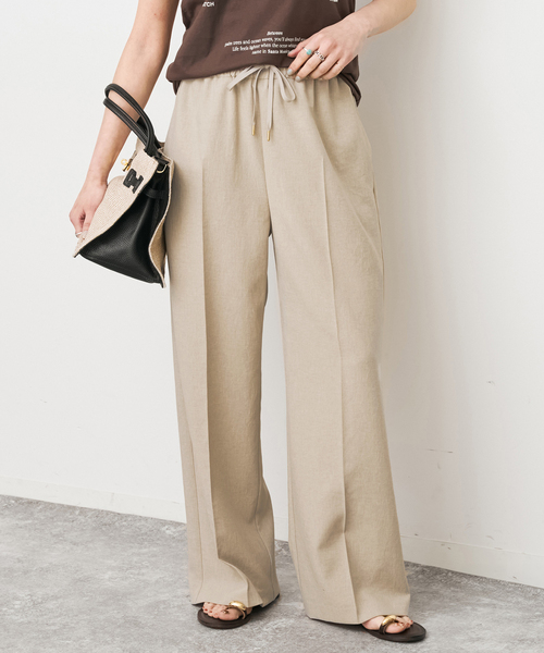 Spick & Span(スピックアンドスパン)の「《34サイズ登場 / 追加》PEウォッシャブルイージースラックスパンツ(スラックス・レディース・ブラウン/ベージュ/チャコールグレー・40/38/36/34)」の10枚目の写真