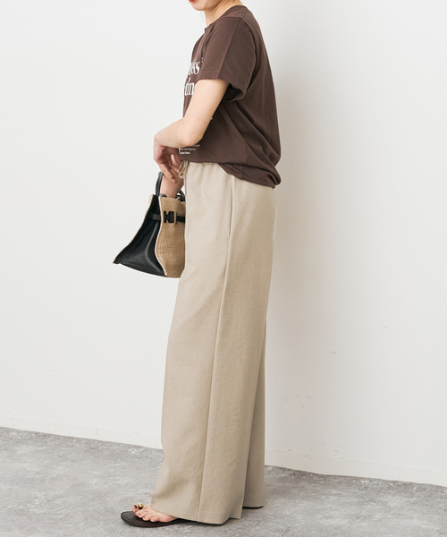 Spick & Span(スピックアンドスパン)の「《34サイズ登場 / 追加》PEウォッシャブルイージースラックスパンツ(スラックス・レディース・ブラウン/ベージュ/チャコールグレー・40/38/36/34)」の12枚目の写真