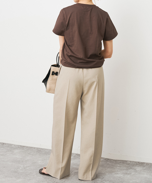 Spick & Span(スピックアンドスパン)の「《34サイズ登場 / 追加》PEウォッシャブルイージースラックスパンツ(スラックス・レディース・ブラウン/ベージュ/チャコールグレー・40/38/36/34)」の13枚目の写真