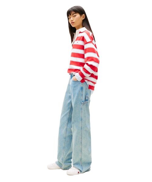tommy jeans(トミー ジーンズ)の「ミッドライズリラックスストレートジーンズ(デニムパンツ・レディース・インディゴブルー・27inch/26inch/25inch)」の5枚目の写真