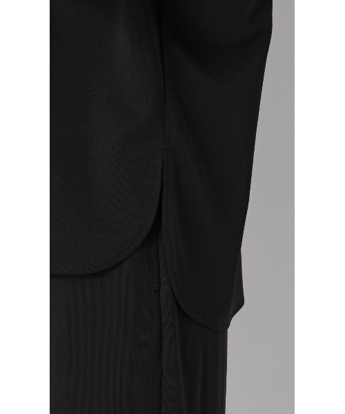 AOYAMA(アオヤマ)の「キーネックブラウス【半袖】【涼】【セットアップ着用可】(シャツ/ブラウス・レディース・グレー/ブラック・L/M/S)」の9枚目の写真