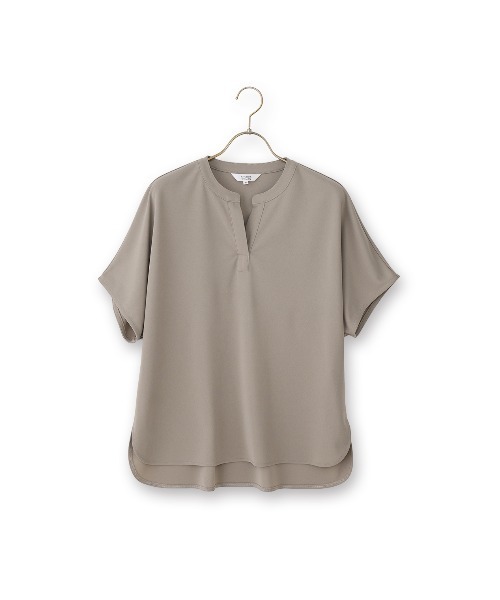 AOYAMA(アオヤマ)の「キーネックブラウス【半袖】【涼】【セットアップ着用可】(シャツ/ブラウス・レディース・グレー/ブラック・L/M/S)」の22枚目の写真