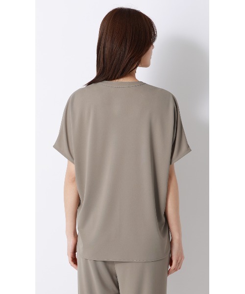 AOYAMA(アオヤマ)の「キーネックブラウス【半袖】【涼】【セットアップ着用可】(シャツ/ブラウス・レディース・グレー/ブラック・L/M/S)」の18枚目の写真