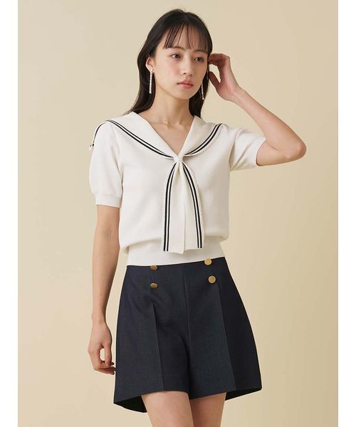 SNIDEL（スナイデル）の「マリンショートパンツ（その他パンツ・レディース・インディゴブルー/アイボリー/ブラック・0/1）」の11枚目の写真