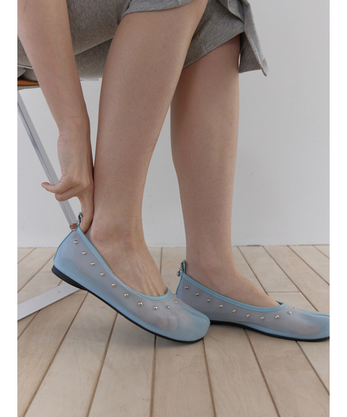 ASURA（アスラ）の「STUD TABI MESH FLAT (SKY BLUE)（バレエシューズ・レディース・その他・23cm/24cm/25cm）」の3枚目の写真