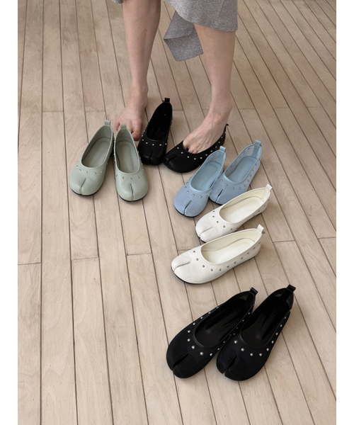 ASURA（アスラ）の「STUD TABI MESH FLAT (SKY BLUE)（バレエシューズ・レディース・その他・23cm/24cm/25cm）」の5枚目の写真