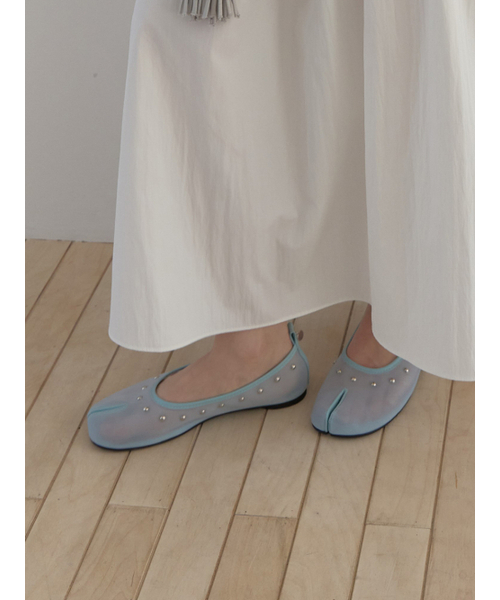 ASURA（アスラ）の「STUD TABI MESH FLAT (SKY BLUE)（バレエシューズ・レディース・その他・23cm/24cm/25cm）」の6枚目の写真
