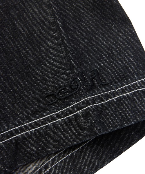 X-girl(エックスガール)の「FACE LABEL BUTTON DOWN DENIM S/S SHIRT(シャツ/ブラウス・レディース・インディゴブルー/ブラック・S/M)」の10枚目の写真