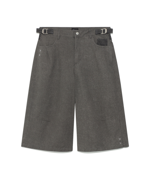 THECOLDESTMOMENT(ザコールデストモーメント)の「TCM pin stripe stitch half pants (charcoal)(その他パンツ・レディース・その他・SMALL/MEDIUM/LARGE)」の2枚目の写真