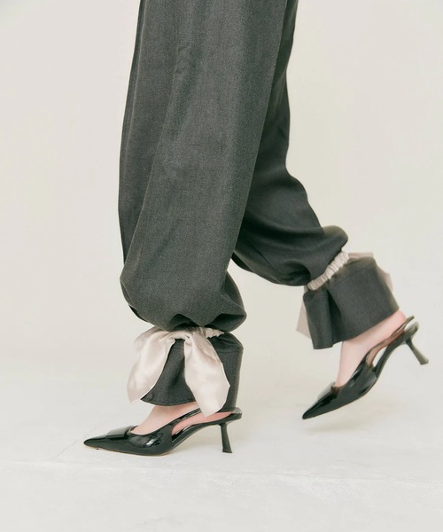 RANCLIC(ランクリック)の「2wayリボンワイドパンツ(その他パンツ・レディース・チャコール/ブラウン・M/S)」の9枚目の写真