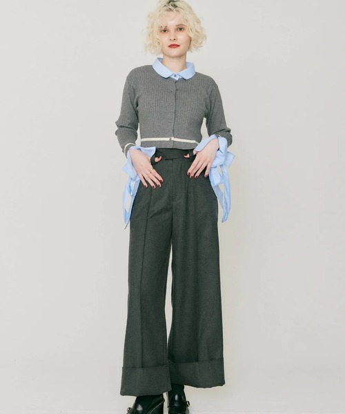 RANCLIC(ランクリック)の「2wayリボンワイドパンツ(その他パンツ・レディース・チャコール/ブラウン・M/S)」の14枚目の写真
