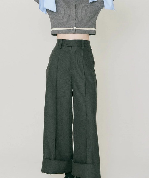 RANCLIC(ランクリック)の「2wayリボンワイドパンツ(その他パンツ・レディース・チャコール/ブラウン・M/S)」の15枚目の写真