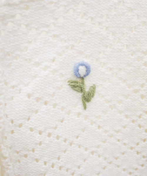 CLETTE(クレット)の「CLETTEオリジナル花刺繍透かし編みニットカーディガン(カーディガン/ボレロ・レディース・ブルー/ブラック/オフホワイト・4L/3L/LL)」の18枚目の写真