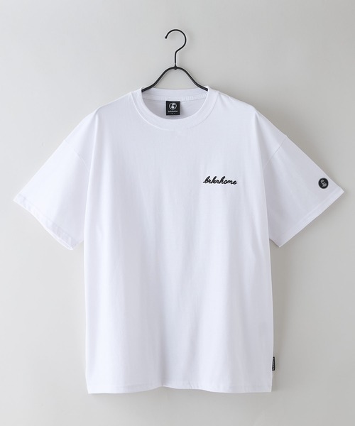 brknhome(ブロークンホーム)の「【BRKNHOME/ブロークンホーム】×【ZERO STAIN/ゼロステイン】【上品なチェーン刺繍ロゴ】コラボTシャツ 汗染み防止 ワンポイント オーバーサイズ(Tシャツ/カットソー・メンズ・オフホワイト/ホワイト/スミクロ・LARGE/MEDIUM)」の12枚目の写真