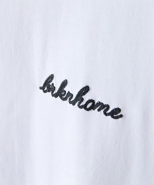 brknhome(ブロークンホーム)の「【BRKNHOME/ブロークンホーム】×【ZERO STAIN/ゼロステイン】【上品なチェーン刺繍ロゴ】コラボTシャツ 汗染み防止 ワンポイント オーバーサイズ(Tシャツ/カットソー・メンズ・オフホワイト/ホワイト/スミクロ・LARGE/MEDIUM)」の13枚目の写真