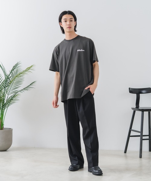 brknhome(ブロークンホーム)の「【BRKNHOME/ブロークンホーム】×【ZERO STAIN/ゼロステイン】【上品なチェーン刺繍ロゴ】コラボTシャツ 汗染み防止 ワンポイント オーバーサイズ(Tシャツ/カットソー・メンズ・オフホワイト/ホワイト/スミクロ・LARGE/MEDIUM)」の22枚目の写真