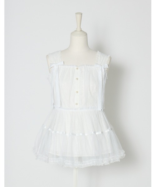 mellfy memory(メルフィーメモリー)の「My sweet eden tulle tunic(シャツ/ブラウス・レディース・ピンク/ホワイト・FREE)」の17枚目の写真