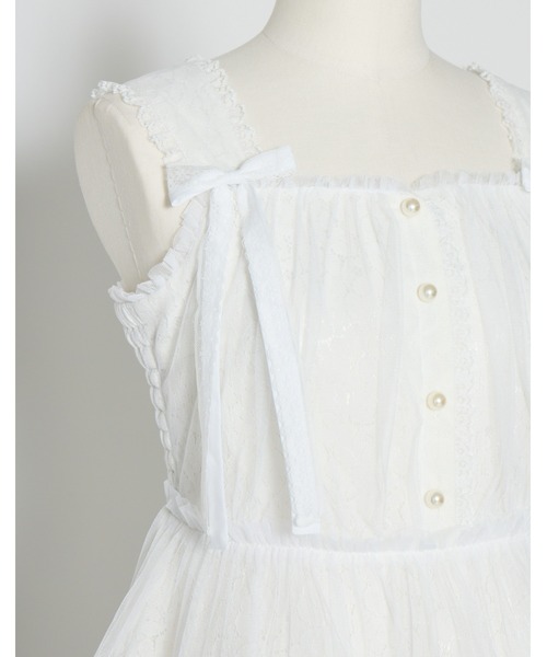 mellfy memory(メルフィーメモリー)の「My sweet eden tulle tunic(シャツ/ブラウス・レディース・ピンク/ホワイト・FREE)」の18枚目の写真
