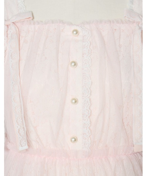 mellfy memory(メルフィーメモリー)の「My sweet eden tulle tunic(シャツ/ブラウス・レディース・ピンク/ホワイト・FREE)」の9枚目の写真