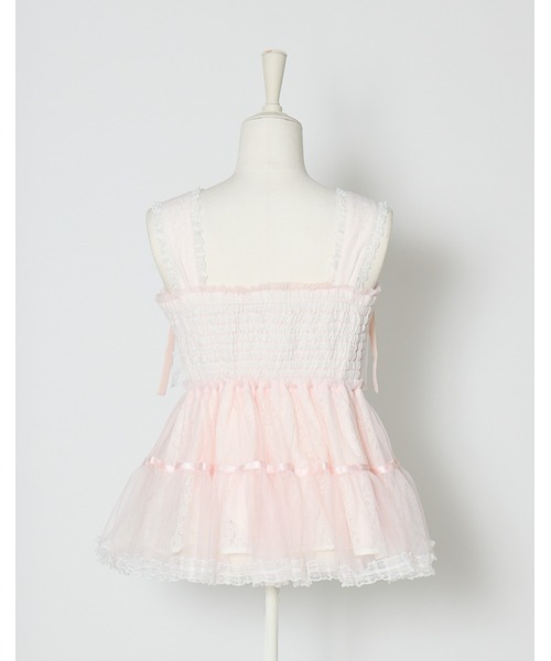 mellfy memory(メルフィーメモリー)の「My sweet eden tulle tunic(シャツ/ブラウス・レディース・ピンク/ホワイト・FREE)」の7枚目の写真