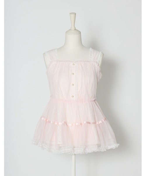 mellfy memory(メルフィーメモリー)の「My sweet eden tulle tunic(シャツ/ブラウス・レディース・ピンク/ホワイト・FREE)」の15枚目の写真