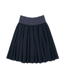 SUNNECT（ソネクト）の「Floral Banded Flare Skirt - Navy（スカート）」