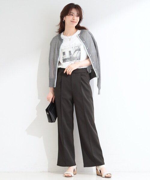 SHOO・LA・RUE（シューラルー）の「【S-LL】ピンタック ダンボールイージーワイドパンツ（その他パンツ・レディース・グレー/ブラック・01/02/03/04）」の7枚目の写真