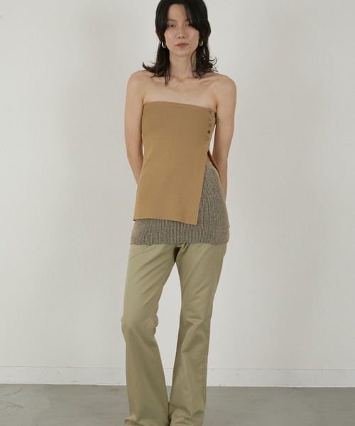 LA PEAU DE GEM（ラポドゥジェム）の「【LA PEAU DE GEM】double bustier/ダブルビスチェ（その他トップス・レディース・ブラック/ベージュ・FREE）」の11枚目の写真