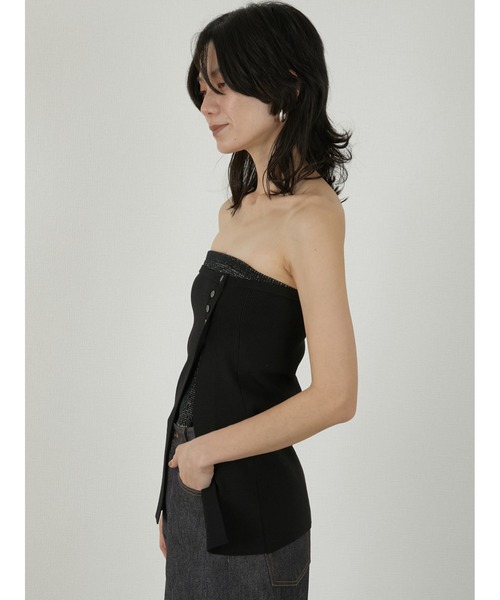 LA PEAU DE GEM（ラポドゥジェム）の「【LA PEAU DE GEM】double bustier/ダブルビスチェ（その他トップス・レディース・ブラック/ベージュ・FREE）」の21枚目の写真