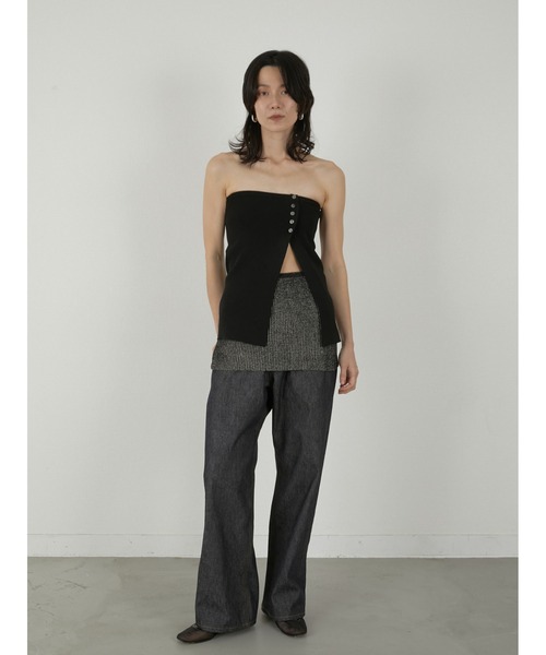LA PEAU DE GEM（ラポドゥジェム）の「【LA PEAU DE GEM】double bustier/ダブルビスチェ（その他トップス・レディース・ブラック/ベージュ・FREE）」の20枚目の写真