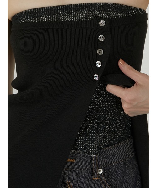 LA PEAU DE GEM（ラポドゥジェム）の「【LA PEAU DE GEM】double bustier/ダブルビスチェ（その他トップス・レディース・ブラック/ベージュ・FREE）」の17枚目の写真
