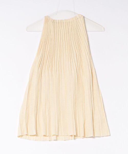 LAULEN(ローレン)の「pleats flare sleeveless knit /プリーツフレアノースリーブニット(ニット/セーター・レディース・ブラック/ベージュ/アッシュグレー・FREE)」の4枚目の写真