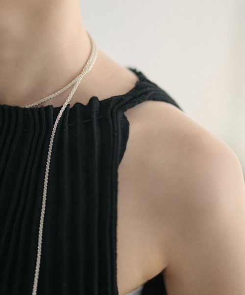 LAULEN(ローレン)の「pleats flare sleeveless knit /プリーツフレアノースリーブニット(ニット/セーター・レディース・ブラック/ベージュ/アッシュグレー・FREE)」の9枚目の写真