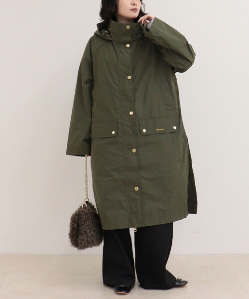 Barbour(バブアー)の「【BARBOUR/バブアー】ROWTON SHOWERPROOF JACKET(その他アウター・レディース・カーキ/ブラック・38)」の4枚目の写真