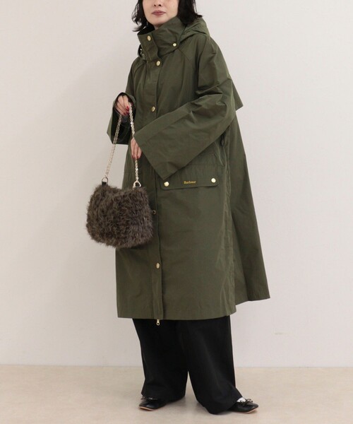 Barbour(バブアー)の「【BARBOUR/バブアー】ROWTON SHOWERPROOF JACKET(その他アウター・レディース・カーキ/ブラック・38)」の8枚目の写真
