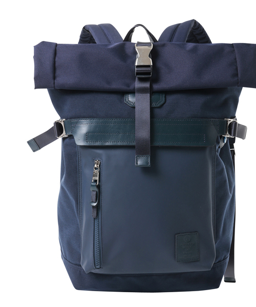 STUTTERHEIM（ストゥッテルハイム）の「【STUTTERHEIM×AS2OV】コラボROLL TOP BACK PACK（バックパック/リュック・メンズ・ブラック/グレー/ネイビー・FREE）」の3枚目の写真