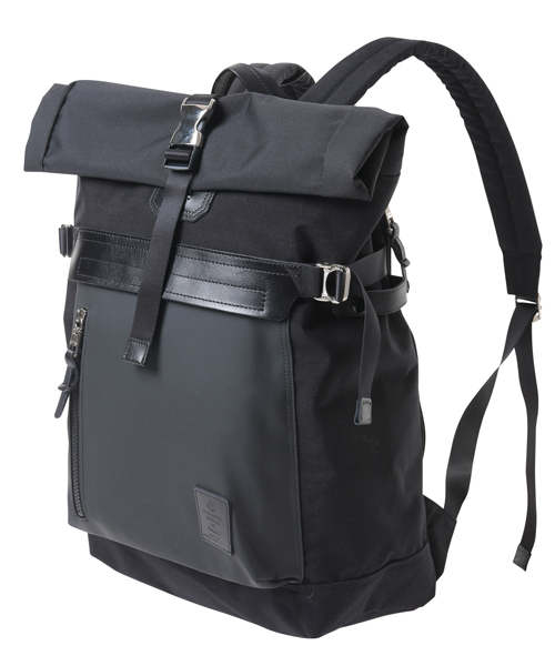 STUTTERHEIM（ストゥッテルハイム）の「【STUTTERHEIM×AS2OV】コラボROLL TOP BACK PACK（バックパック/リュック・メンズ・ブラック/グレー/ネイビー・FREE）」の13枚目の写真