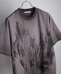 アートグラフィック ビッグシルエットTシャツ 落書き風プリント ヴィンテージライク 半袖