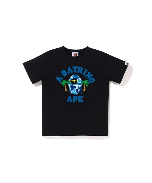 A BATHING APE(アベイシングエイプ)の「ABC CAMO COLLEGE SUMMER TEE(Tシャツ/カットソー・キッズ・ホワイト/ブラック・140/120/130/110/90/100)」の2枚目の写真