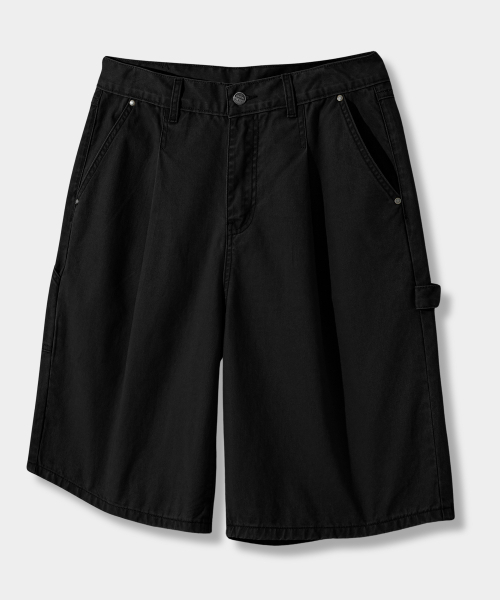 DIMITRI BLACK(ディミトリブラック)の「バイオウォッシングカーペンターバミューダコットンパンツ_ブラック(その他パンツ・レディース・その他・SMALL/MEDIUM/LARGE/X-LARGE)」の2枚目の写真