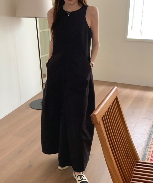 YUGA(ユーガ)の「YUGA_YGMC Korean-style American sleeve A-line dress(ワンピース・レディース・ライトグレー/ブラック/ホワイト・FREE)」の2枚目の写真